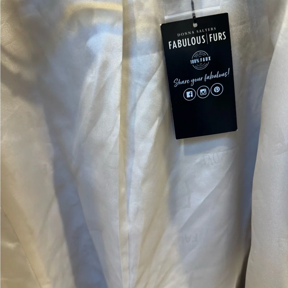 Cream Faux Fur Coat - Picture 6 of 9